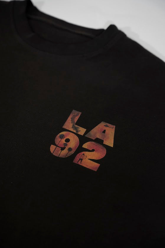 LA 92 TEE :OFF BLACK: