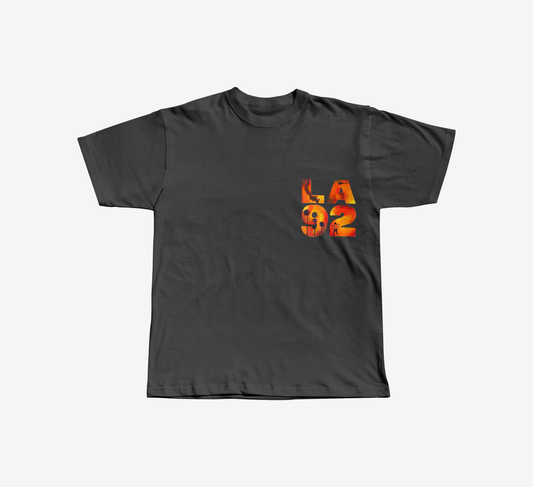 LA 92 TEE :OFF BLACK: